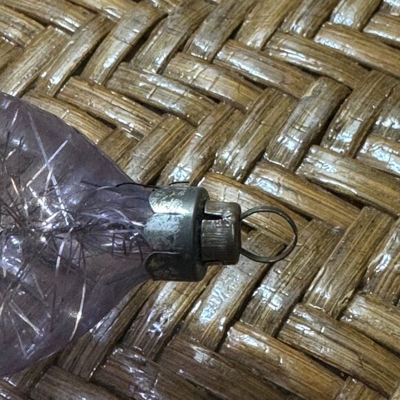 Vintage  WWII Era Unsilvered With Tinsel Inside Christmas Ornament - Picture 5 of 6